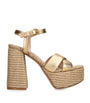 Nappa-Raffia Bebe Platform Sandals 70