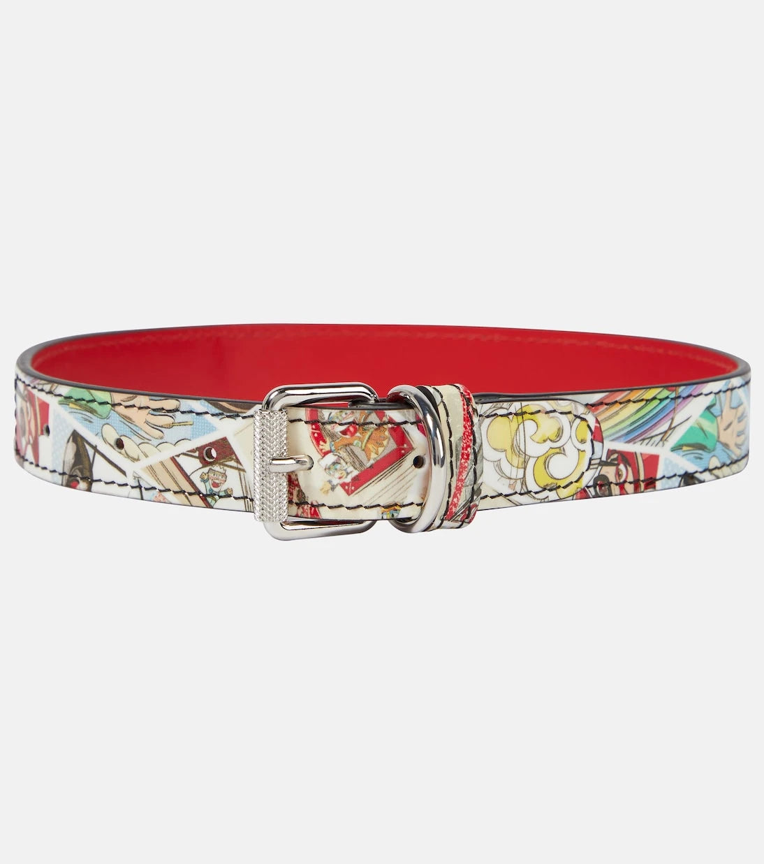 Christian Louboutin - Loubicollar M printed leather dog collar