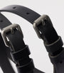 Prada Black Leather Double-Buckle Belt