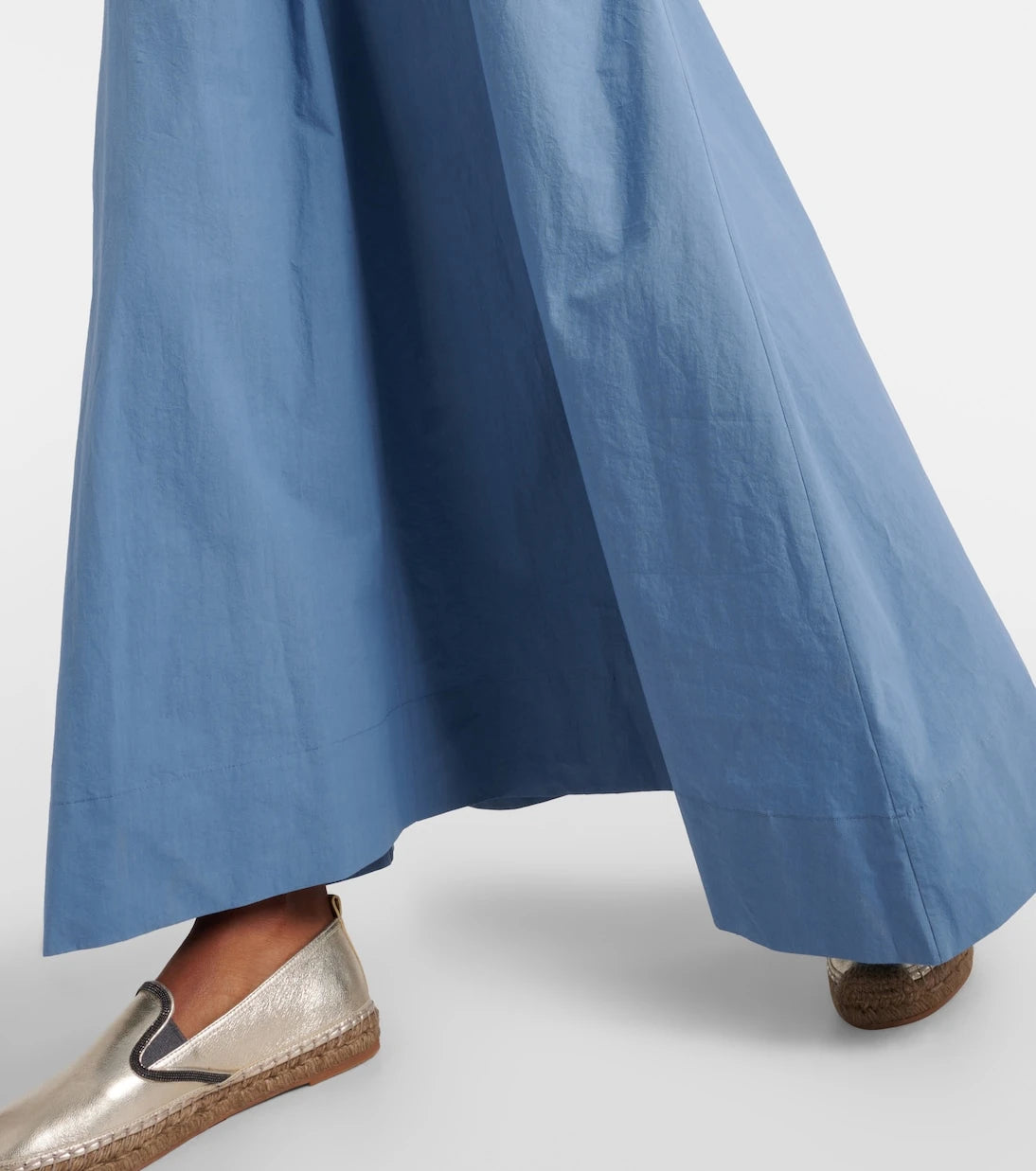 Brunello Cucinelli - Embellished cotton poplin maxi dress