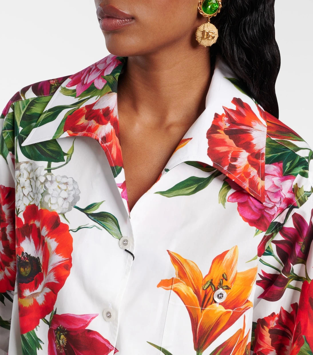 Dolce&Gabbana - Floral oversized cotton shirt