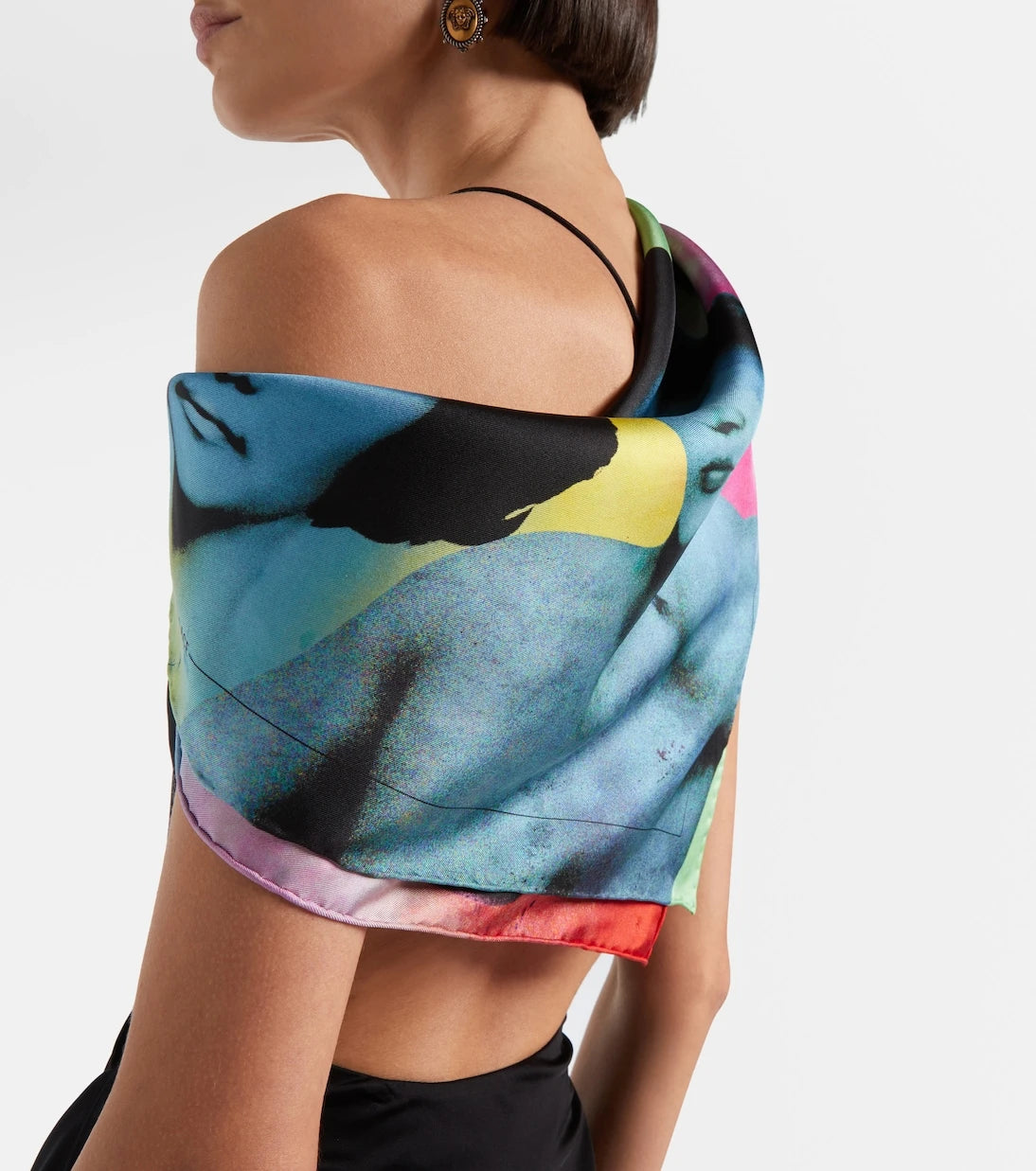 Versace - Printed silk twill scarf