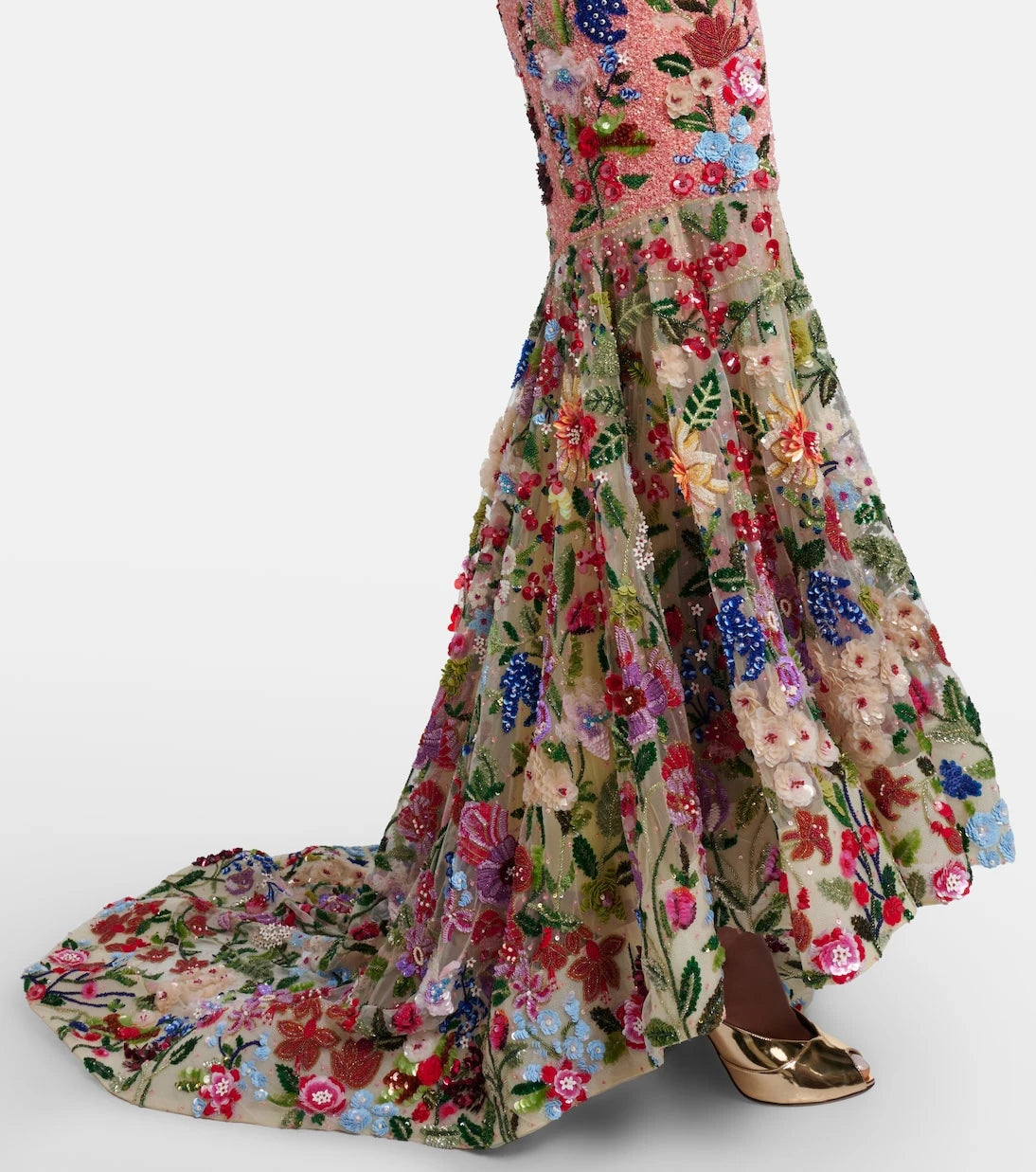 Là Fuori - Botanical Symphone embellished gown