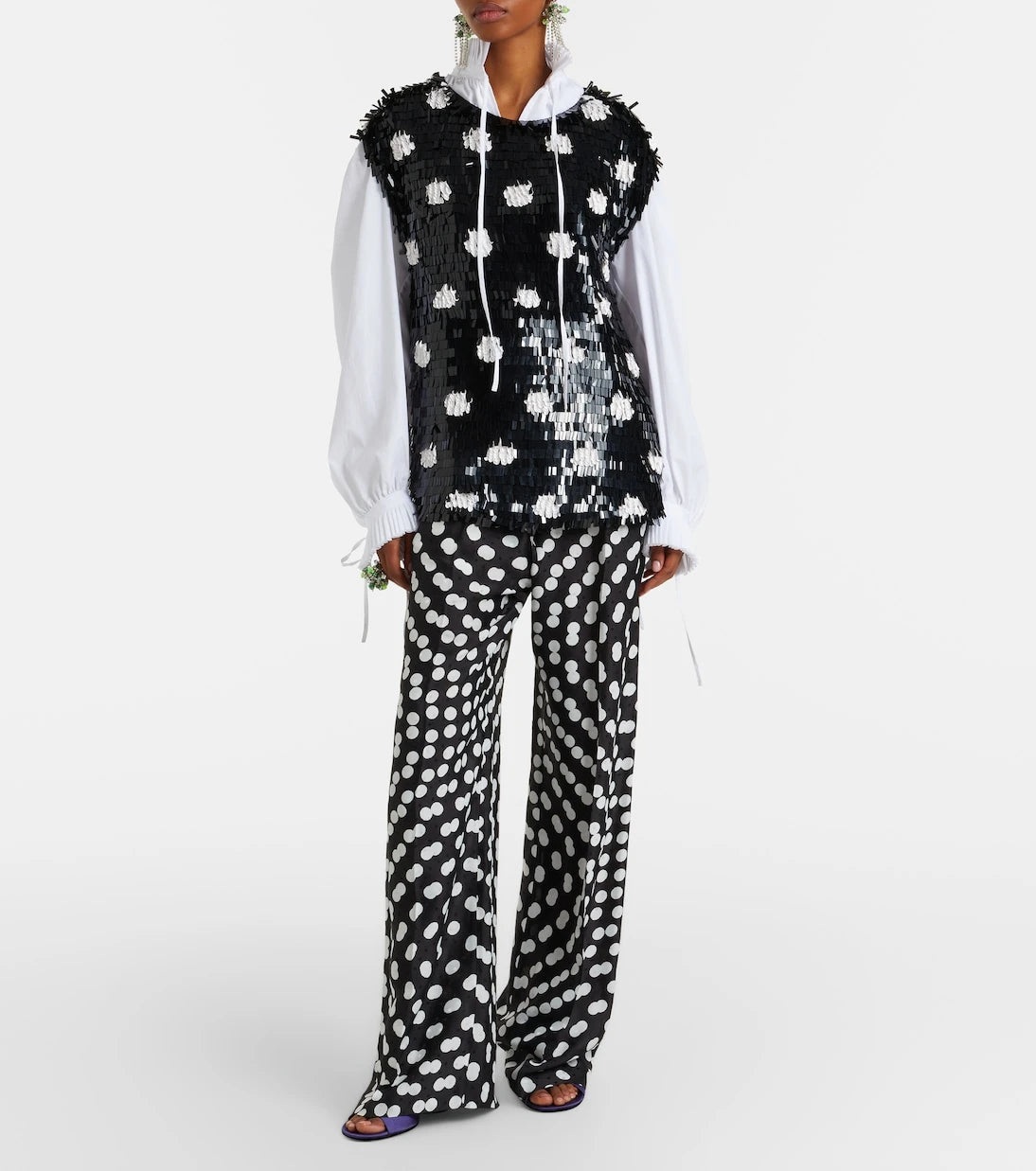 Dries Van Noten - Cuzco sequined silk top