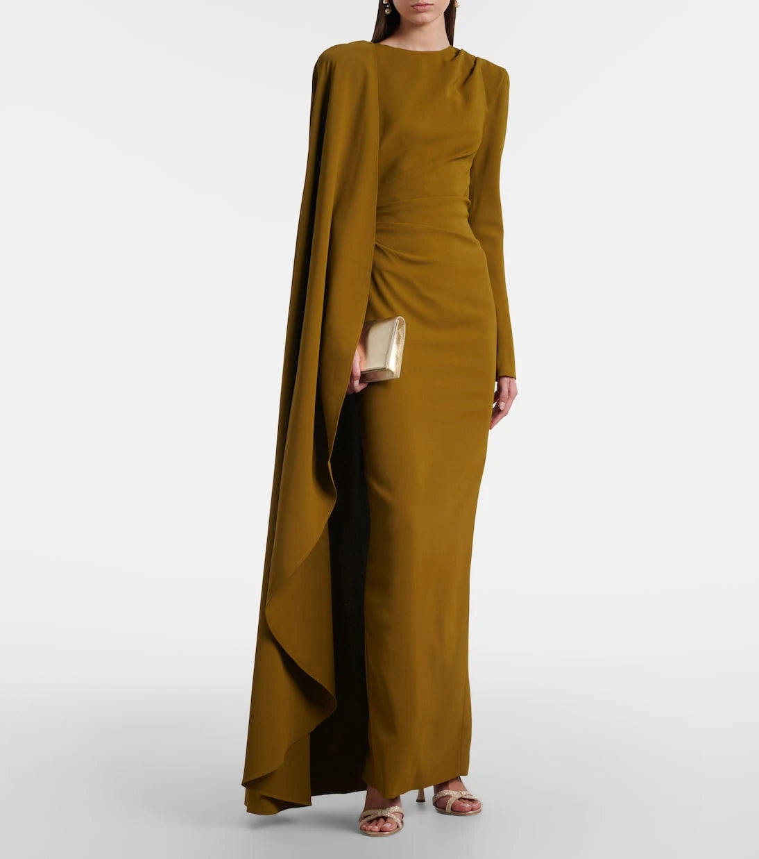 Rachel Gilbert - Dion caped draped gown