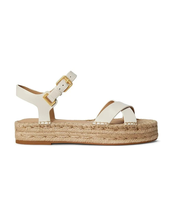 Lauren Ralph Lauren kadın deri espadril Emeryn