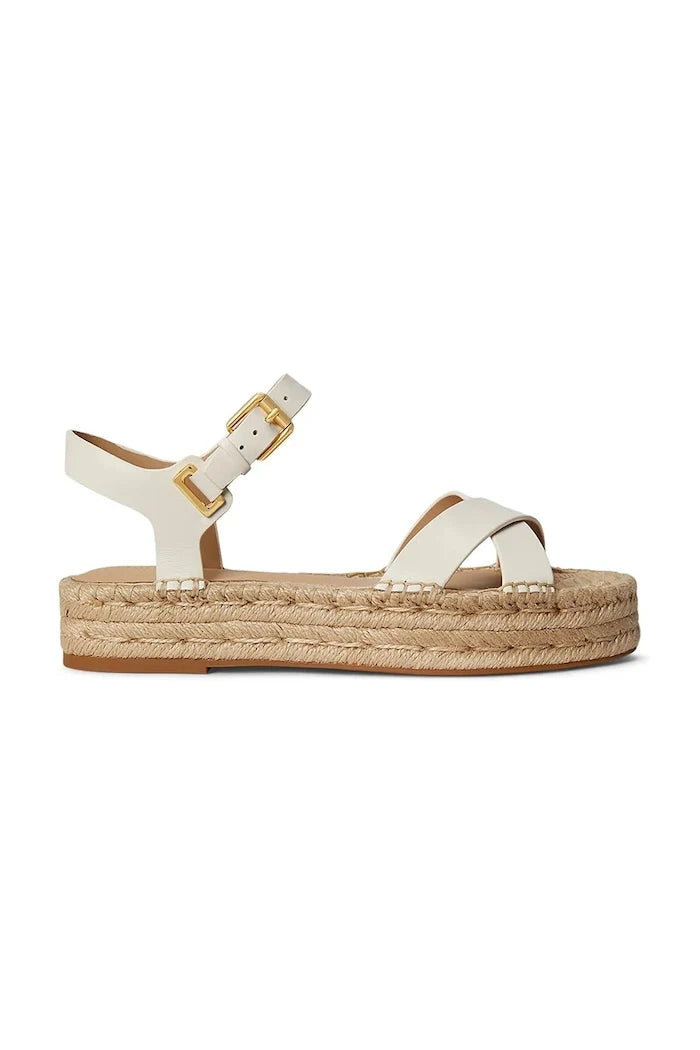 Lauren Ralph Lauren kadın deri espadril Emeryn