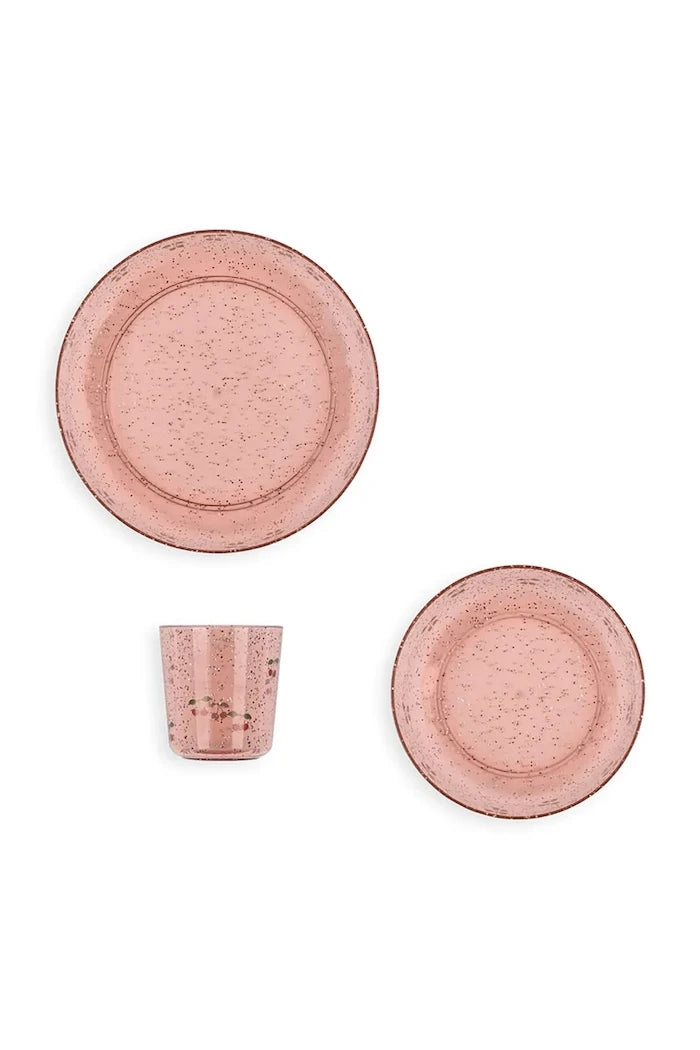 Konges Sløjd Комплект чинии за деца SPARKLY DINNER SET