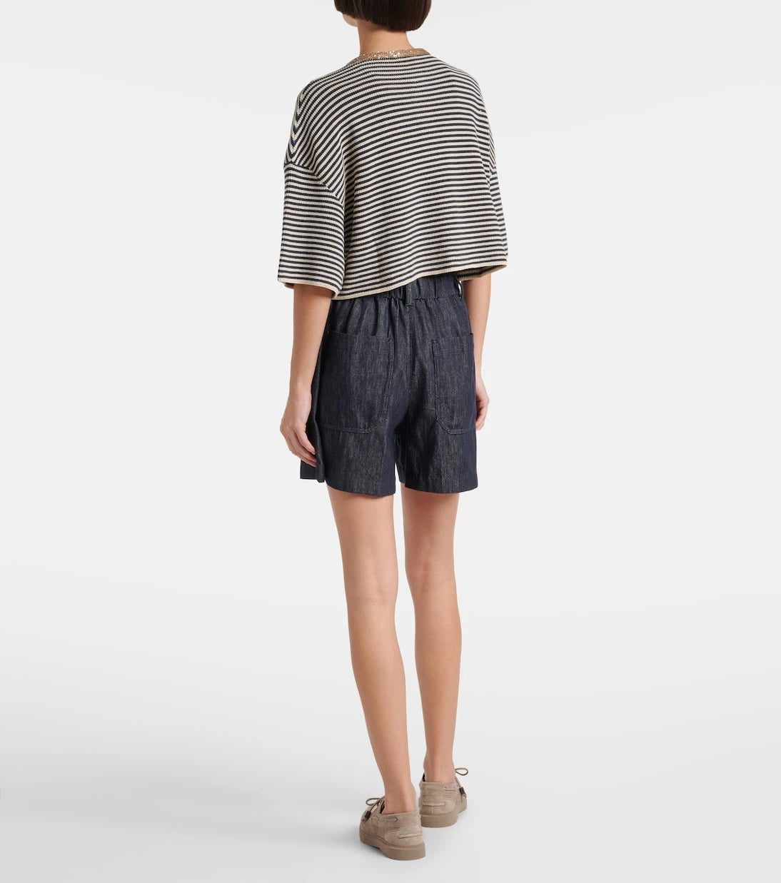 Brunello Cucinelli - Denim Bermuda shorts