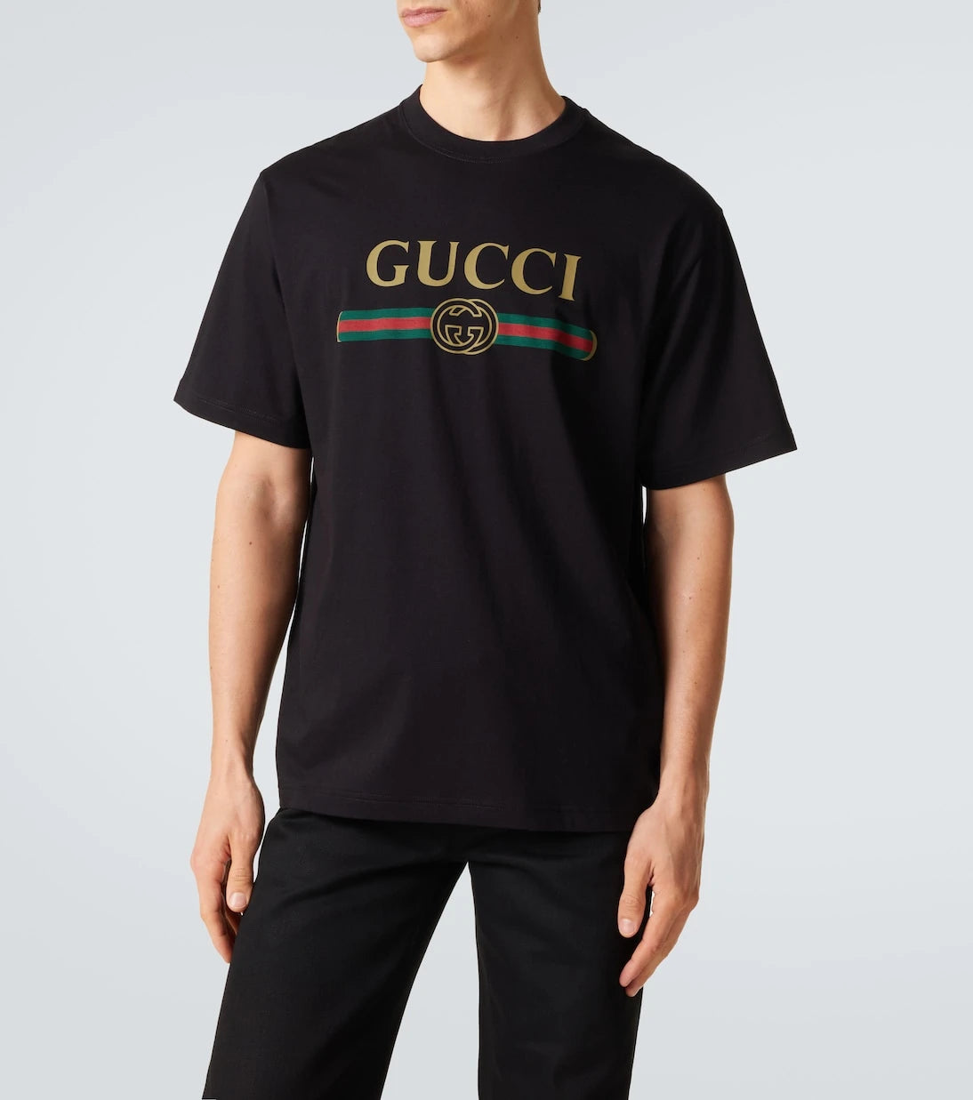 Gucci - Logo cotton and silk jersey T-shirt