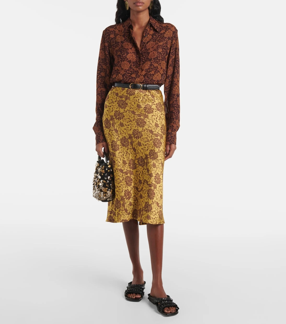 Dries Van Noten - Ruffled leather sandals