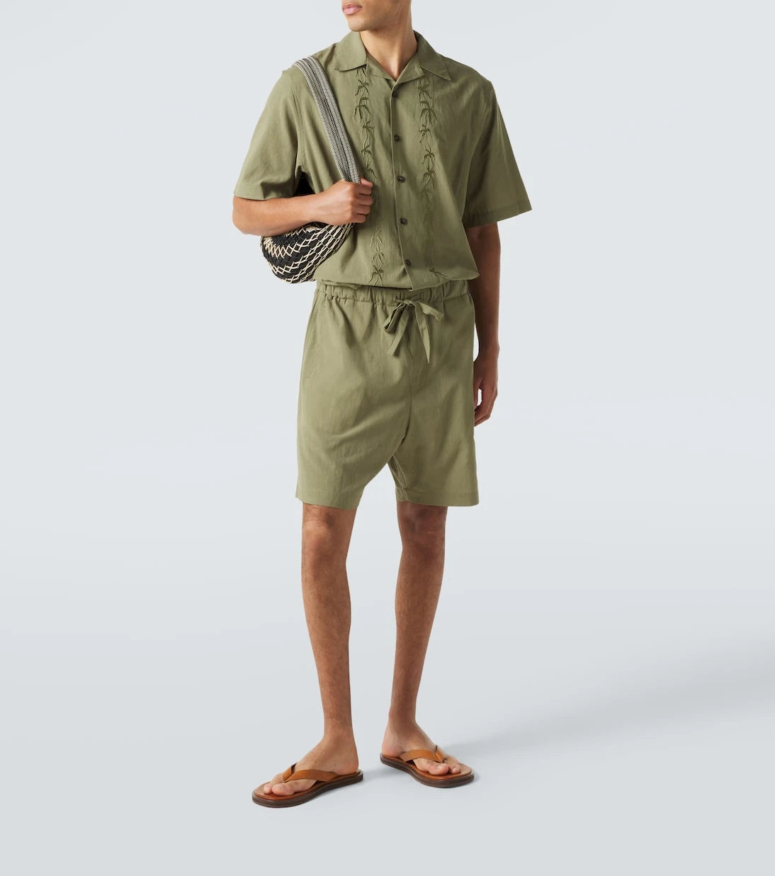 Commas - Embroidered bowling shirt
