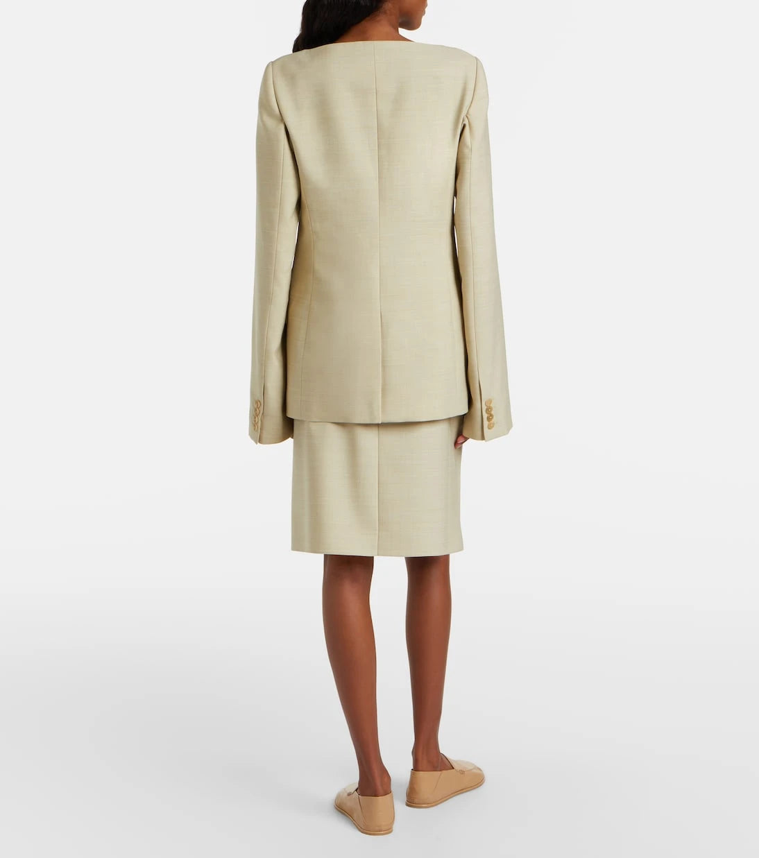 Calvin Klein Collection - Lunas wool midi skirt