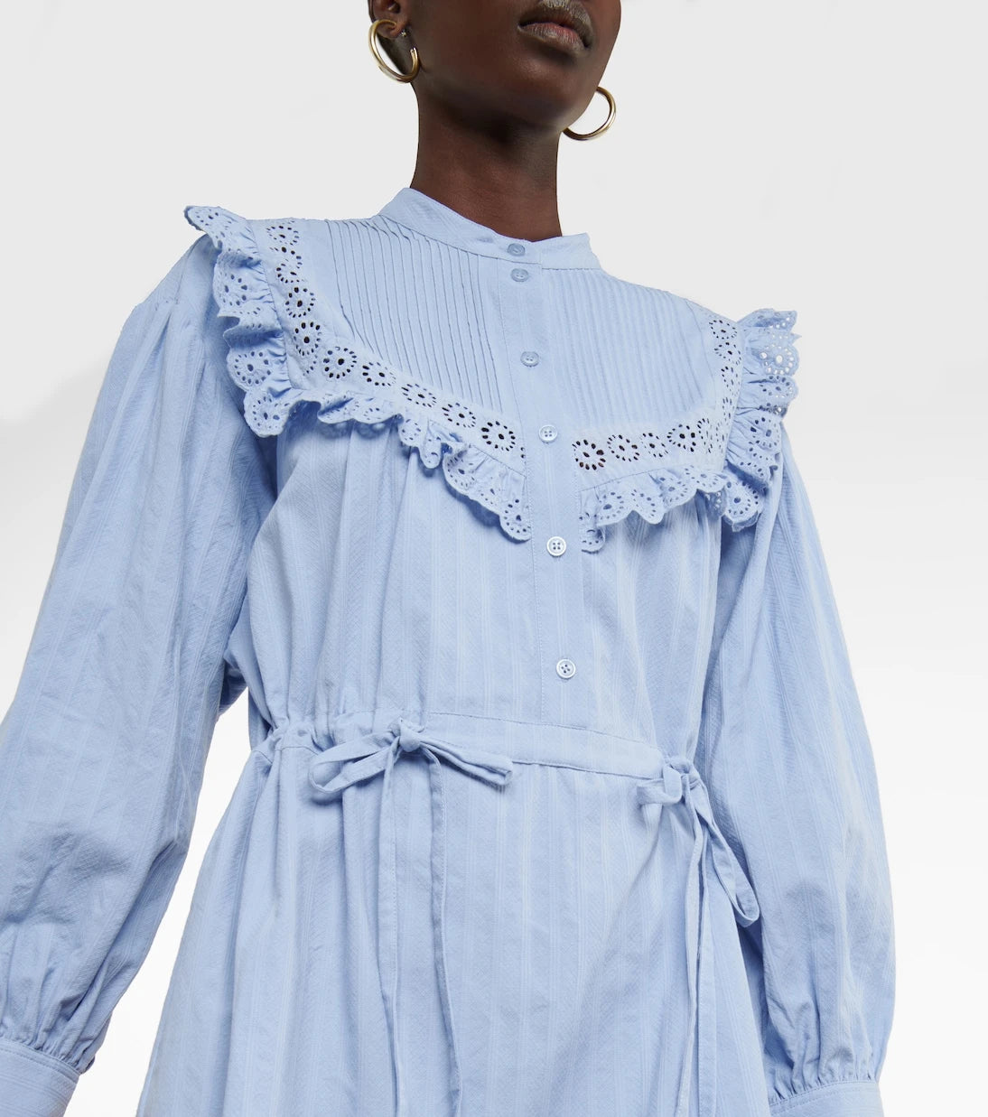 See By Chloé - Ruffled cotton poplin shirt dress