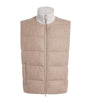 Lardini Beige Wool-Cashmere Down Gilet