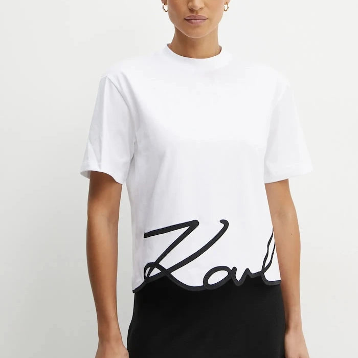 Памучна тениска Karl Lagerfeld KARL SIGNATURE