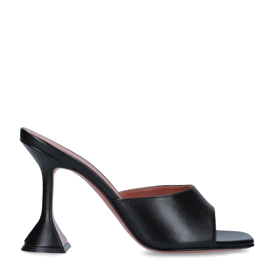 Black Leather Lupita Mules 95