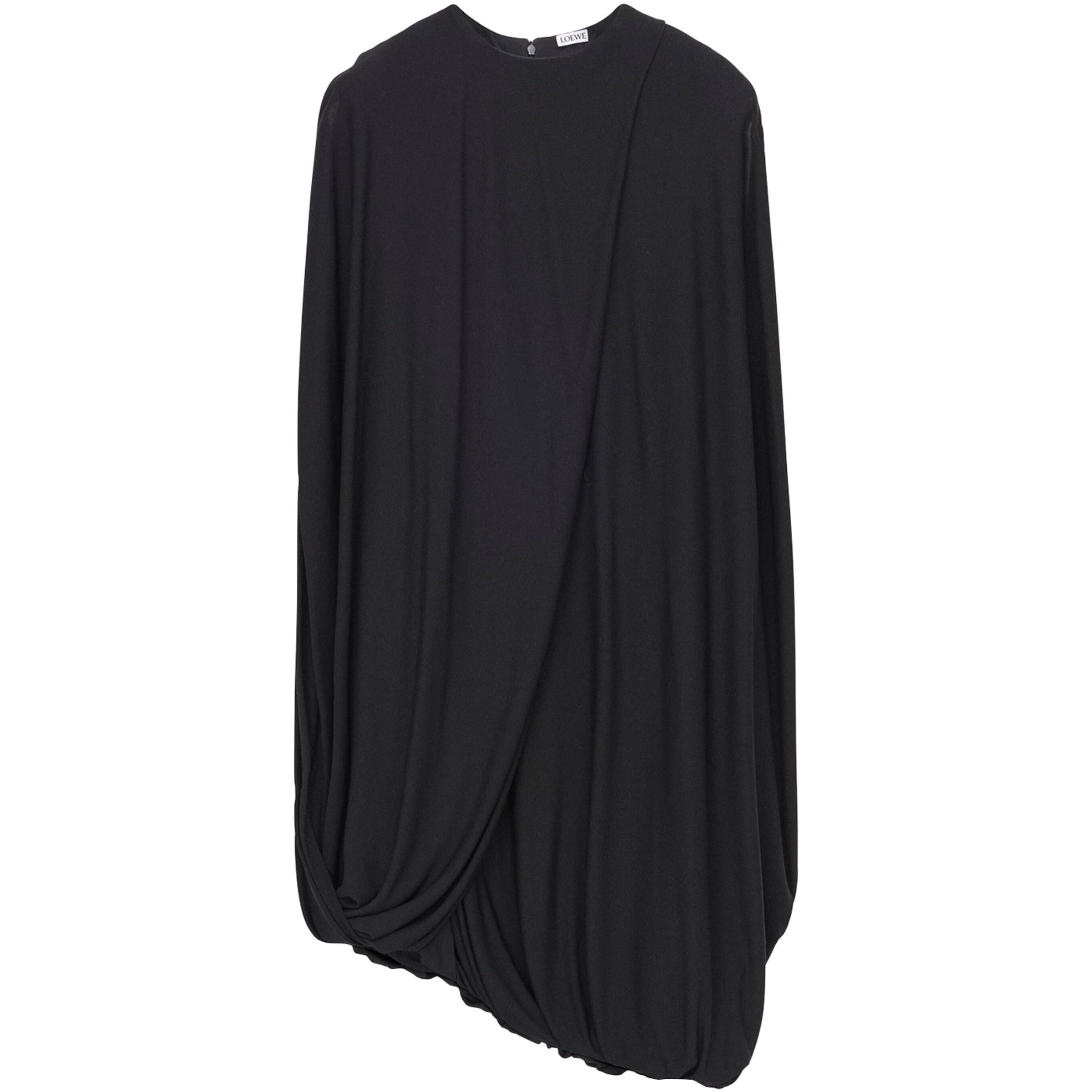 LOEWE Black Draped Mini Dress
