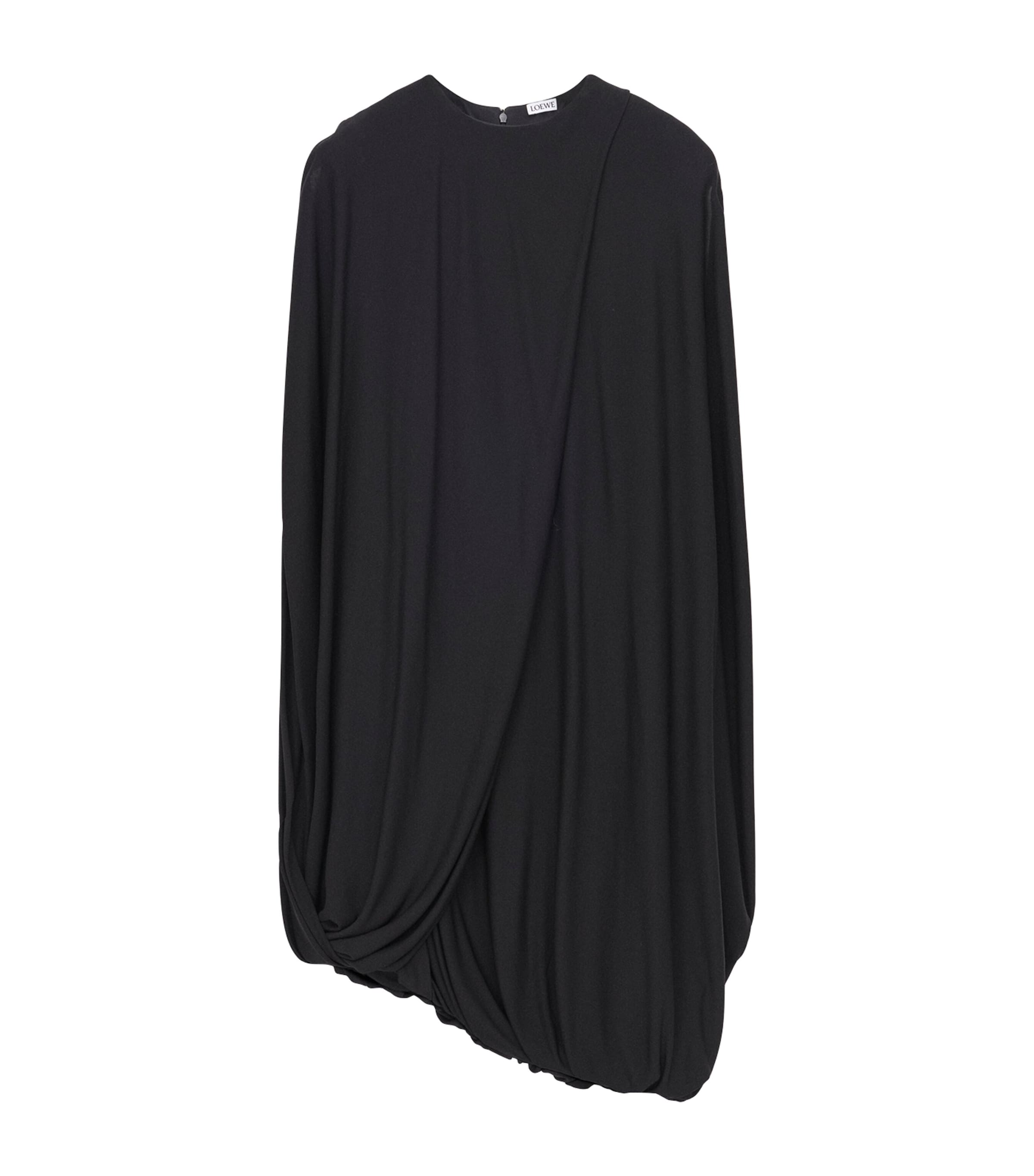 LOEWE Black Draped Mini Dress