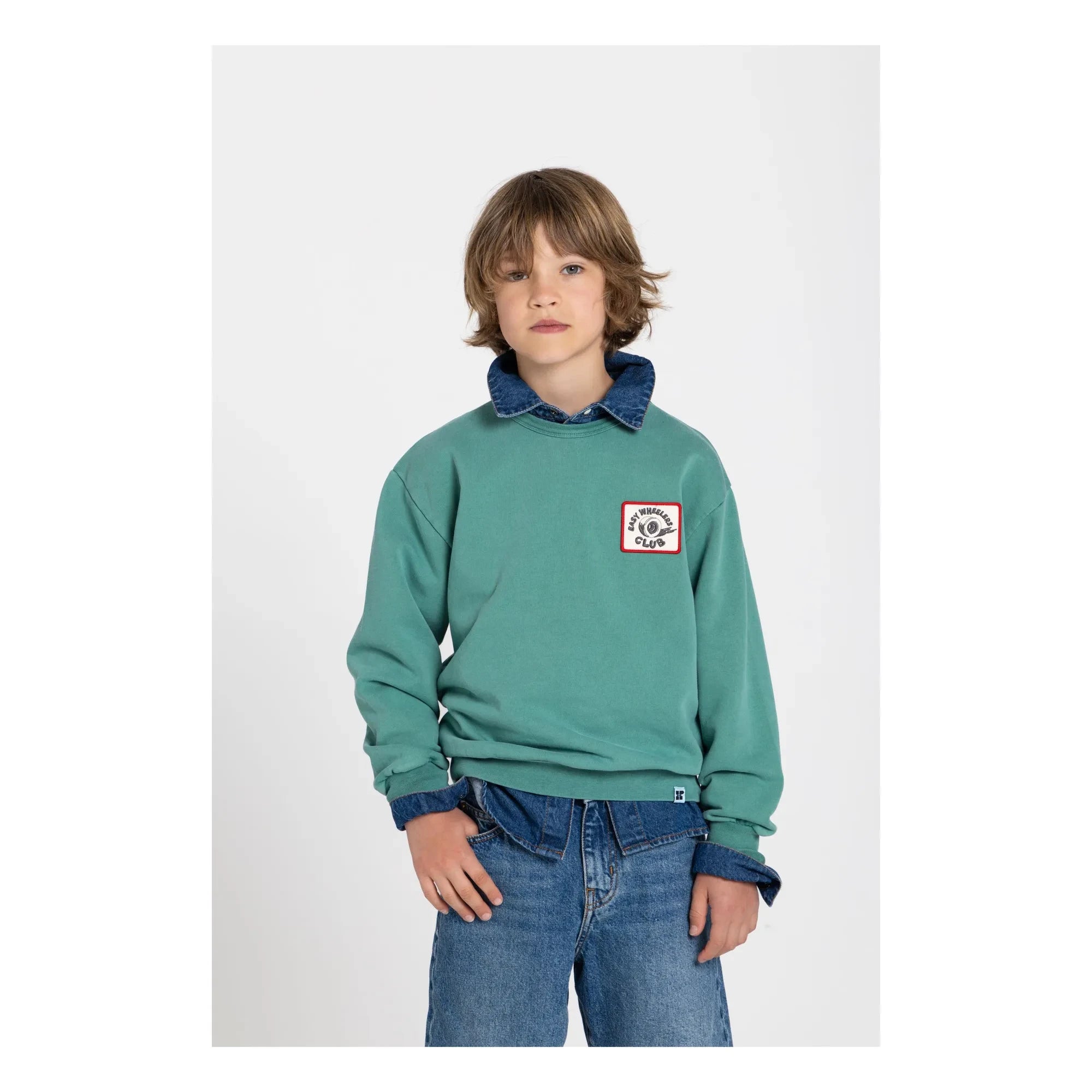 Hundred Pieces - Ryde Wheelers organic cotton sweatshirt | Emerald green