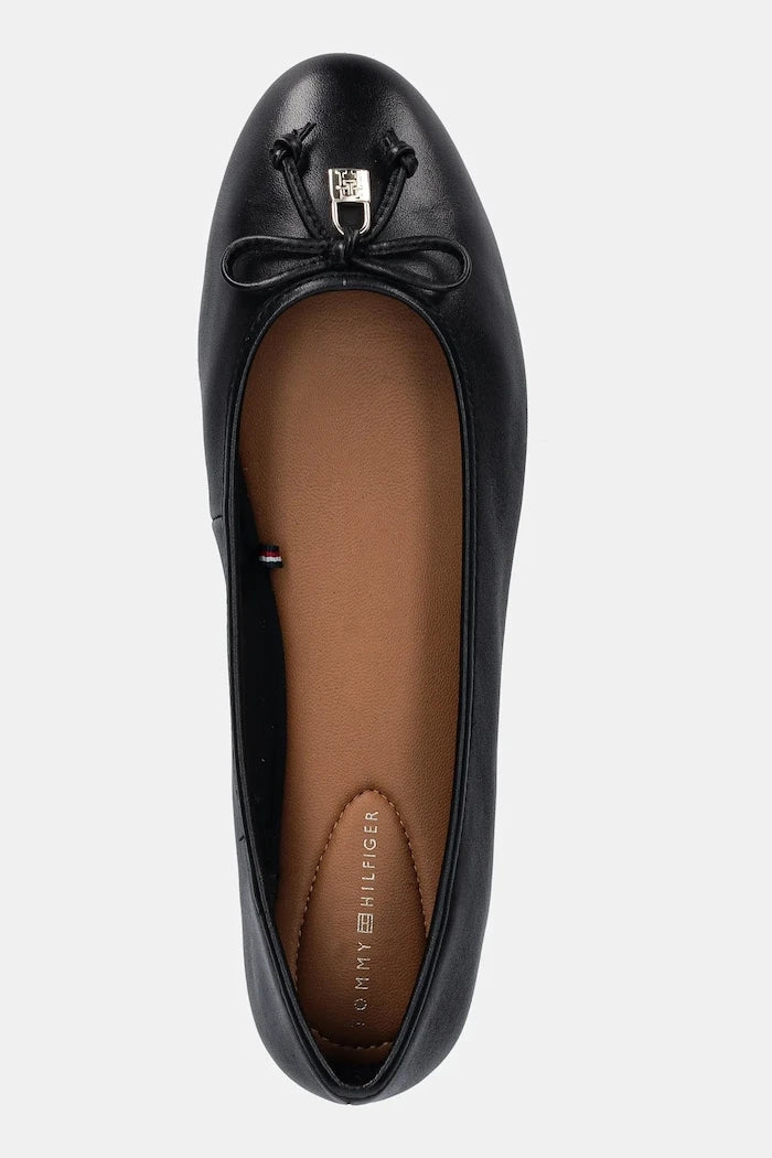 Кожени балеринки Tommy Hilfiger HILFIGER SMOOTH LTHR BALLET