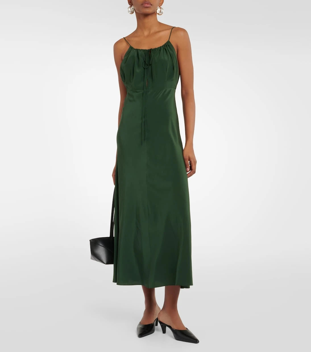 Toteme - Silk crêpe de chine midi dress