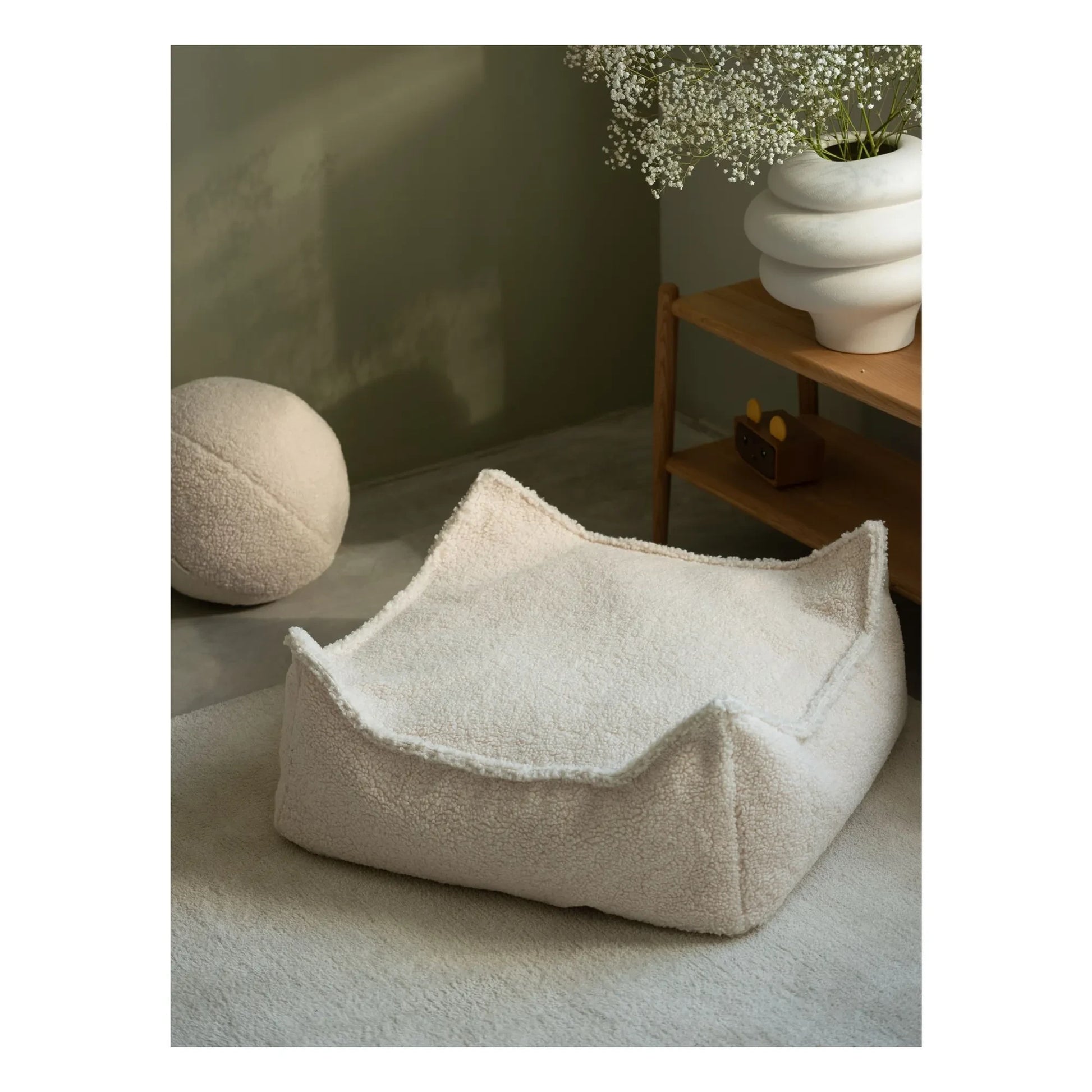 Wigiwama - Ottoman in teddy | Ecru