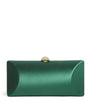 Green Silk Satin Clutch Bag
