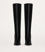 Saint Laurent Black Leather Knee-High Boots 75