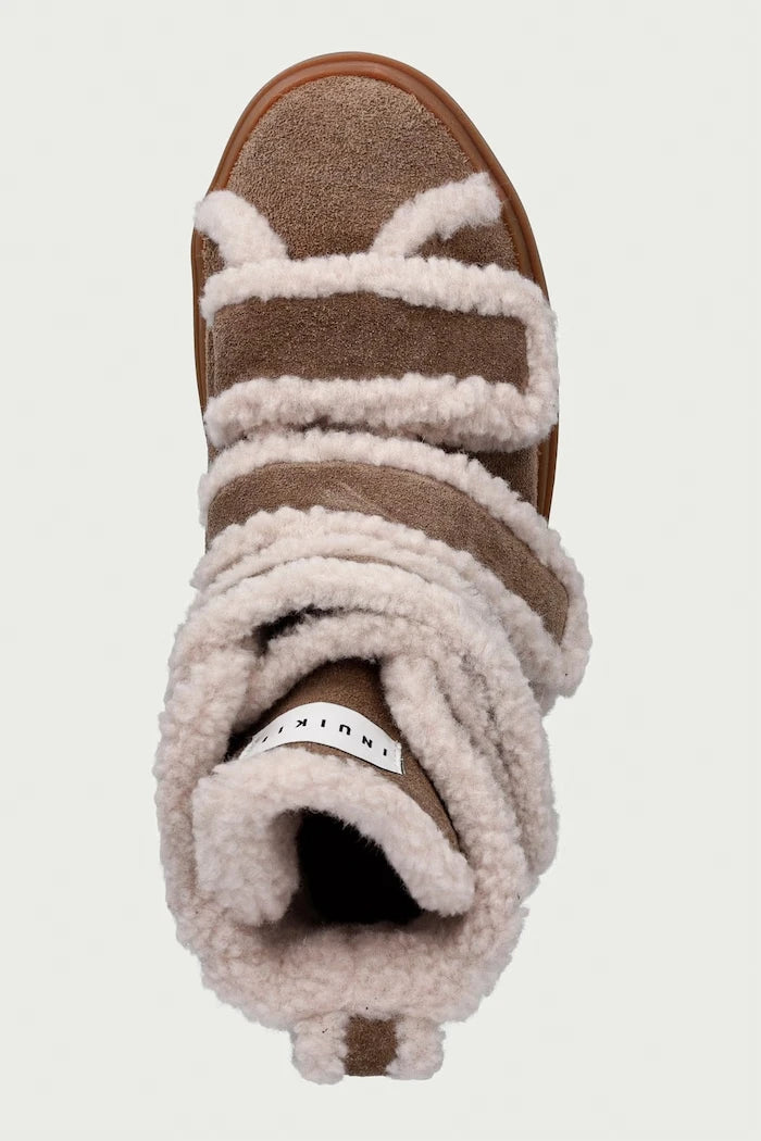 Inuikii Shearling Velcro High kadın süet spor ayakkabı