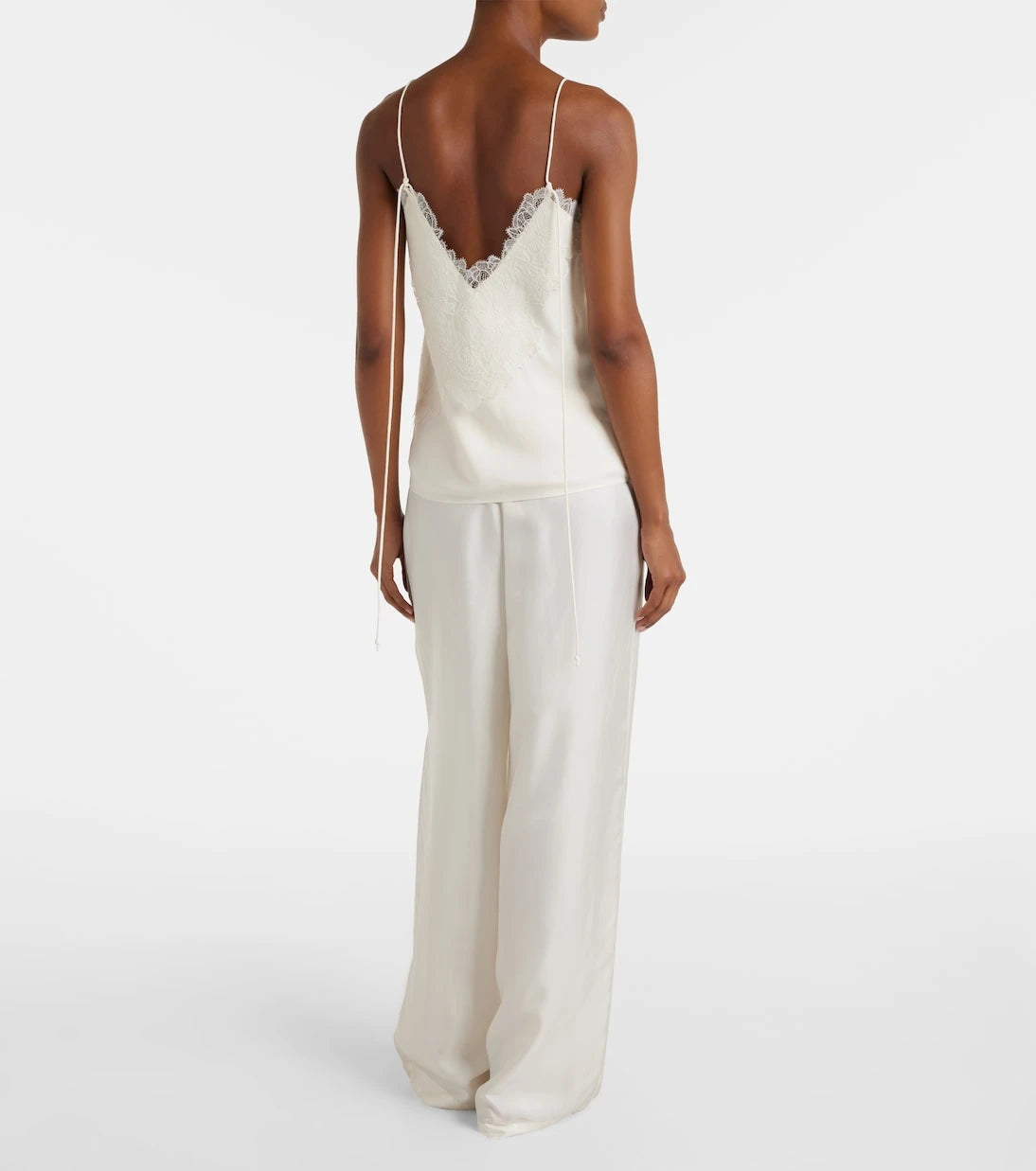 Róhe - Lace-trimmed satin camisole