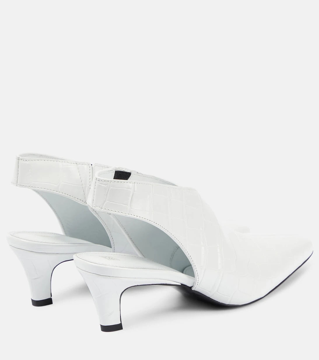 Toteme - The Croco Slim leather slingback pumps