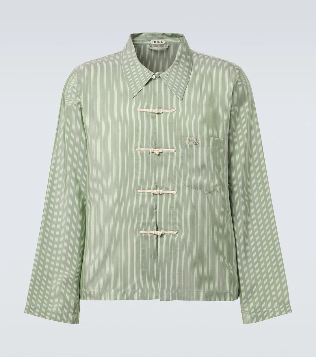 Bode - Sylvan striped silk shirt