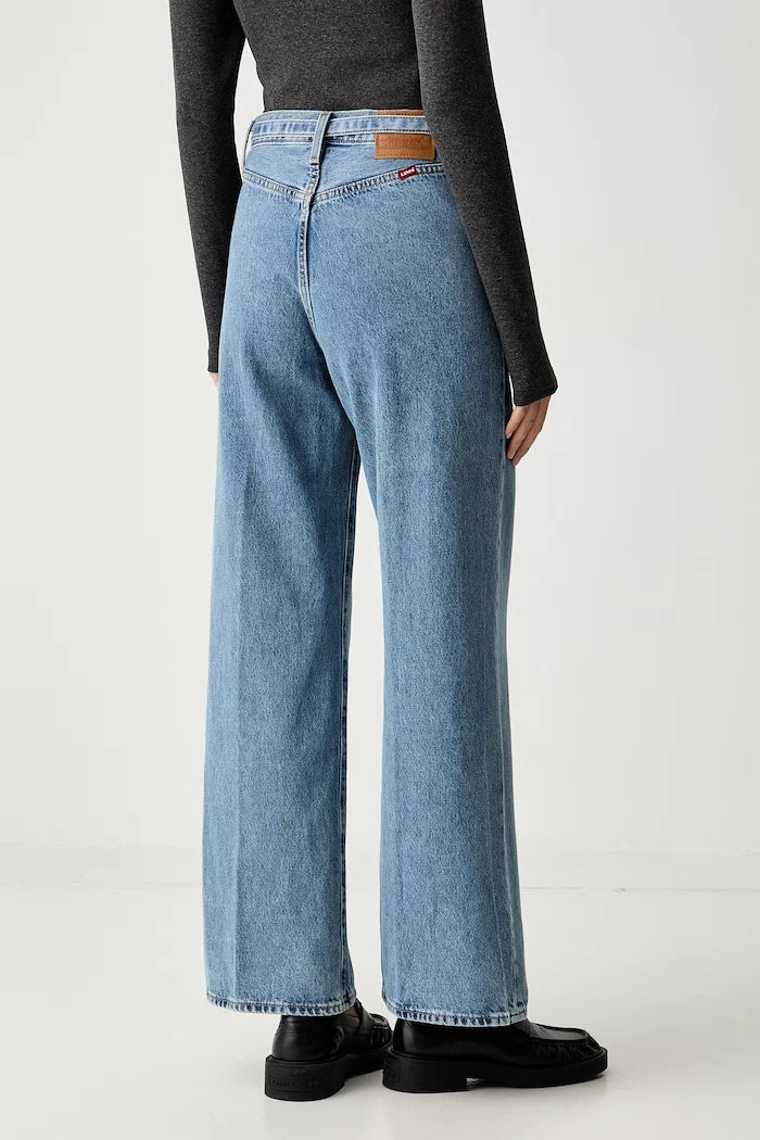 RIBCAGE WL BELTED Kadın Wide Leg Jean