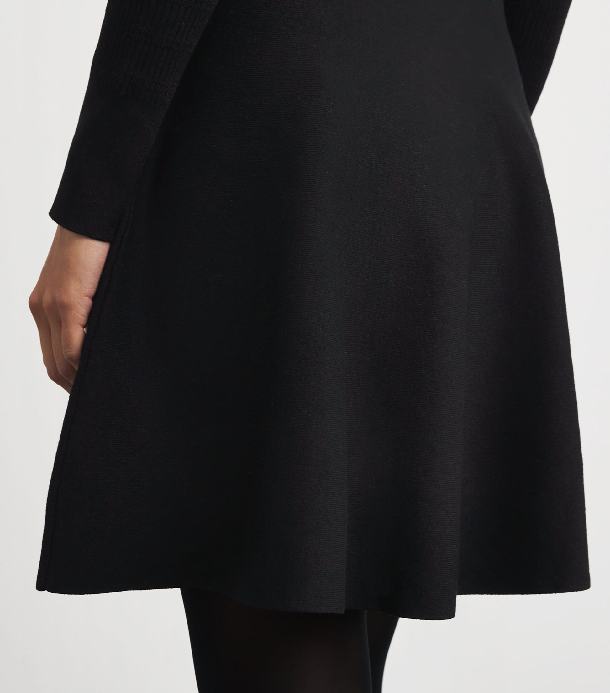 Claudie Pierlot Black Knit Bow-Detail Mini Dress