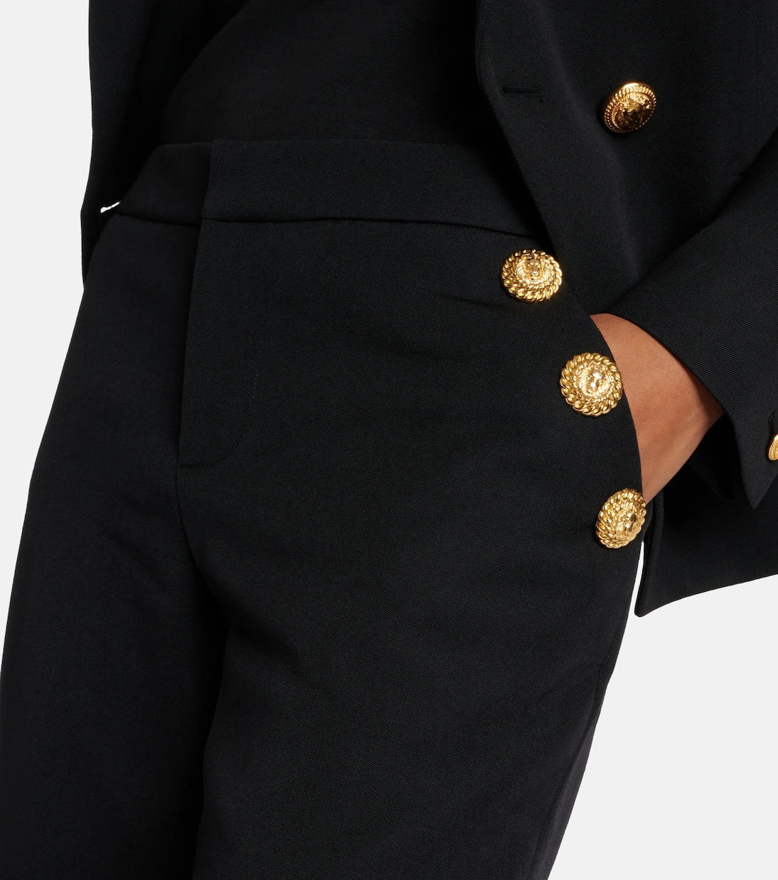 Balmain - Virgin wool flared pants