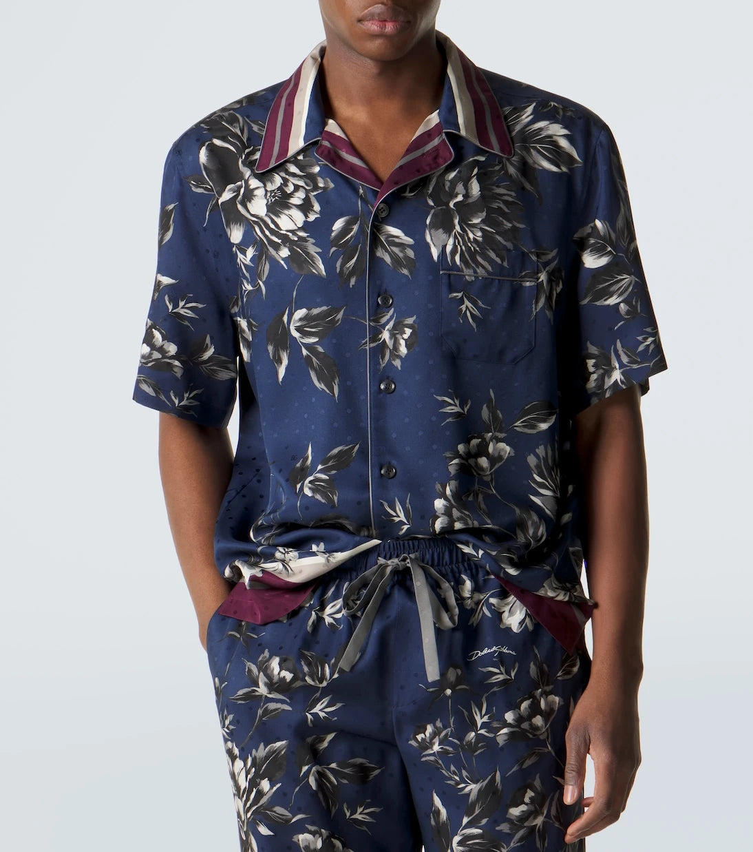 Dolce&Gabbana - Printed silk bowling shirt