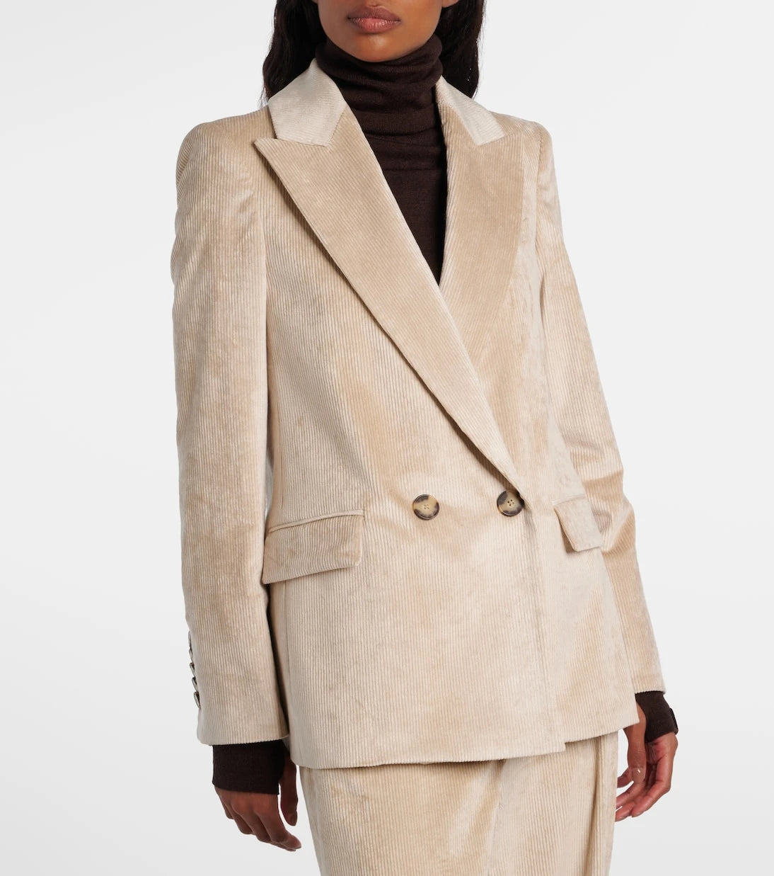 Veronica Beard - Sevyn double-breasted cotton-blend corduroy blazer
