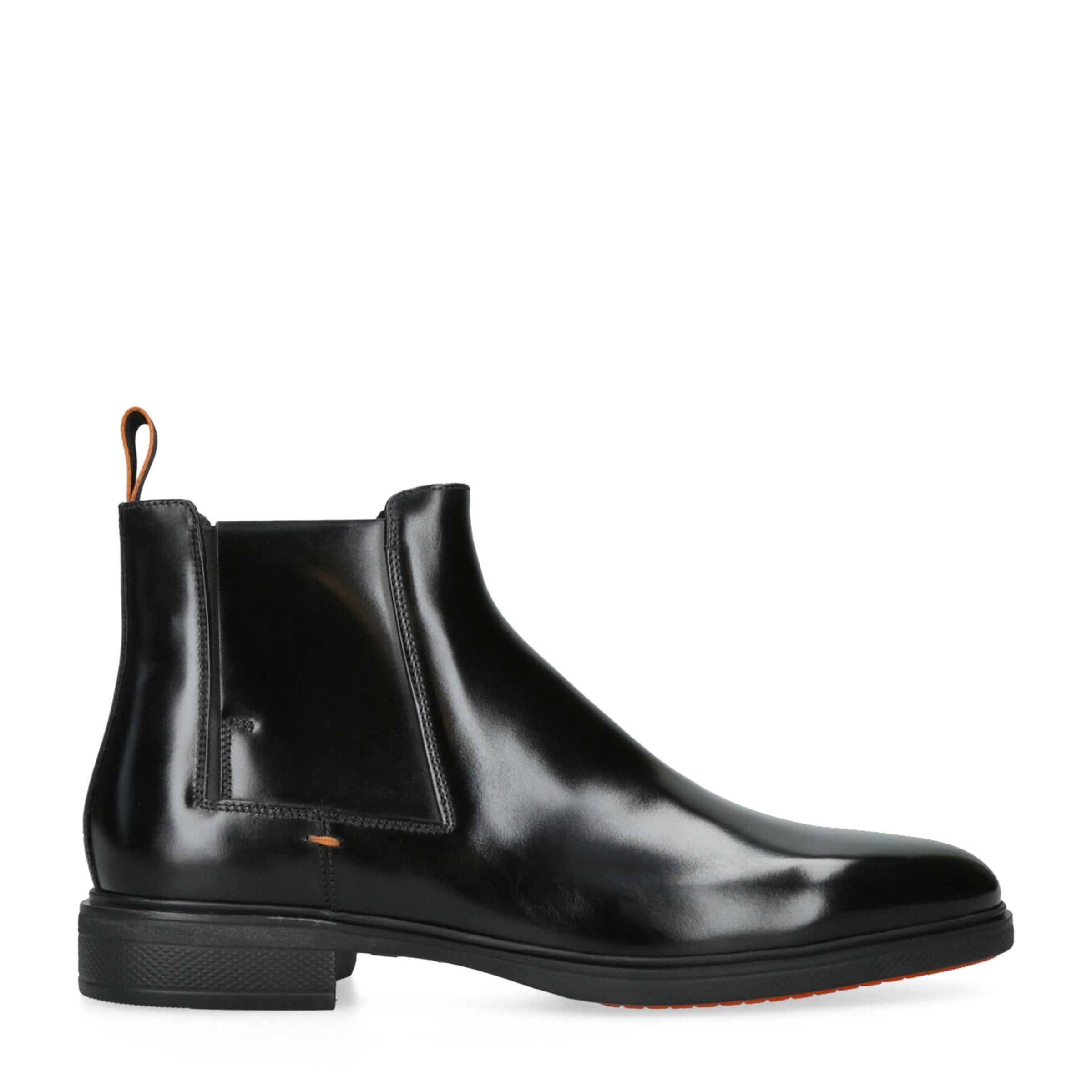 Santoni Leather Easy-On Chelsea Boots