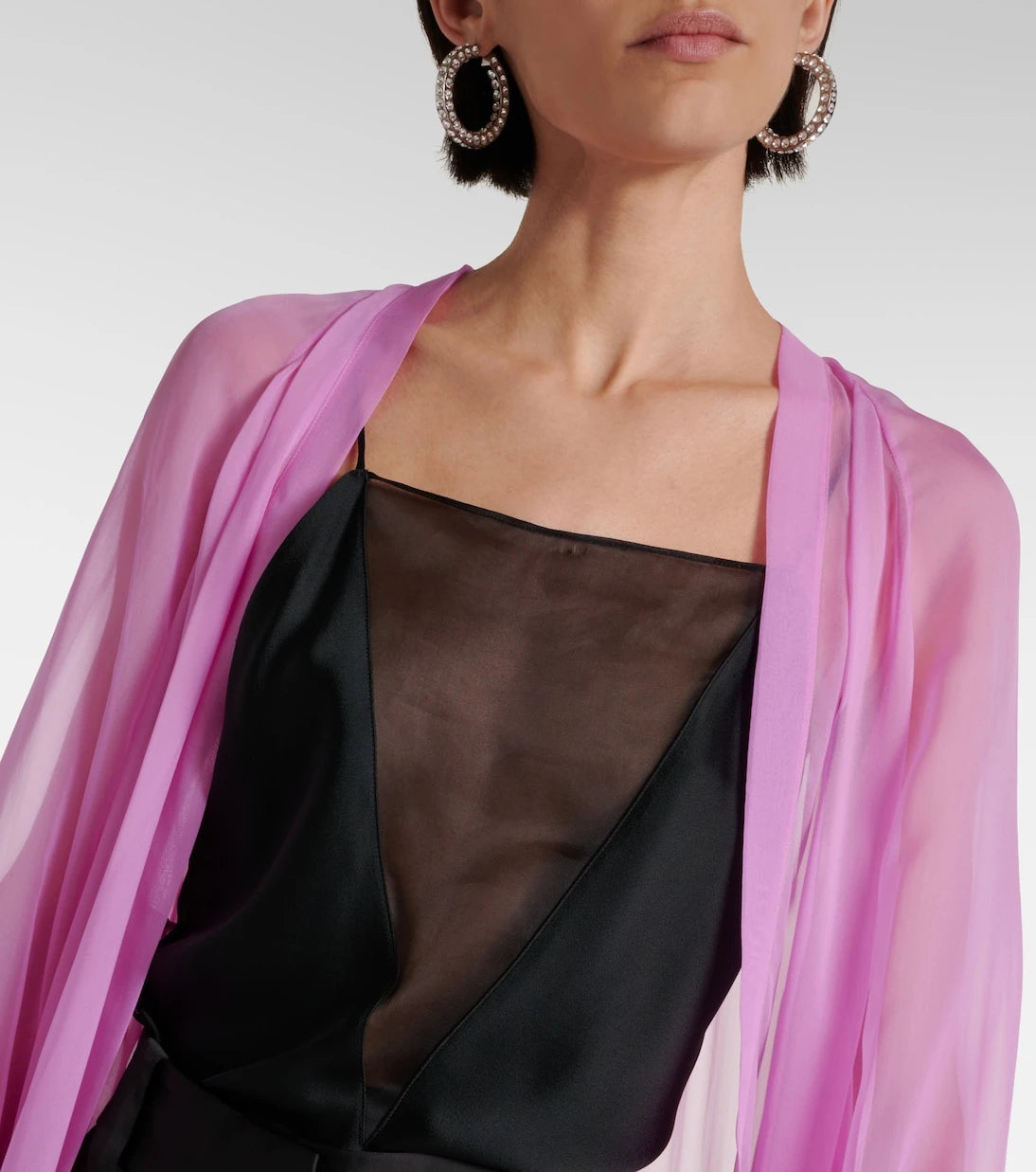 Max Mara - Medicea silk chiffon robe