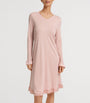 Nude Cotton-Blend Long-Sleeve Claire Nightdress