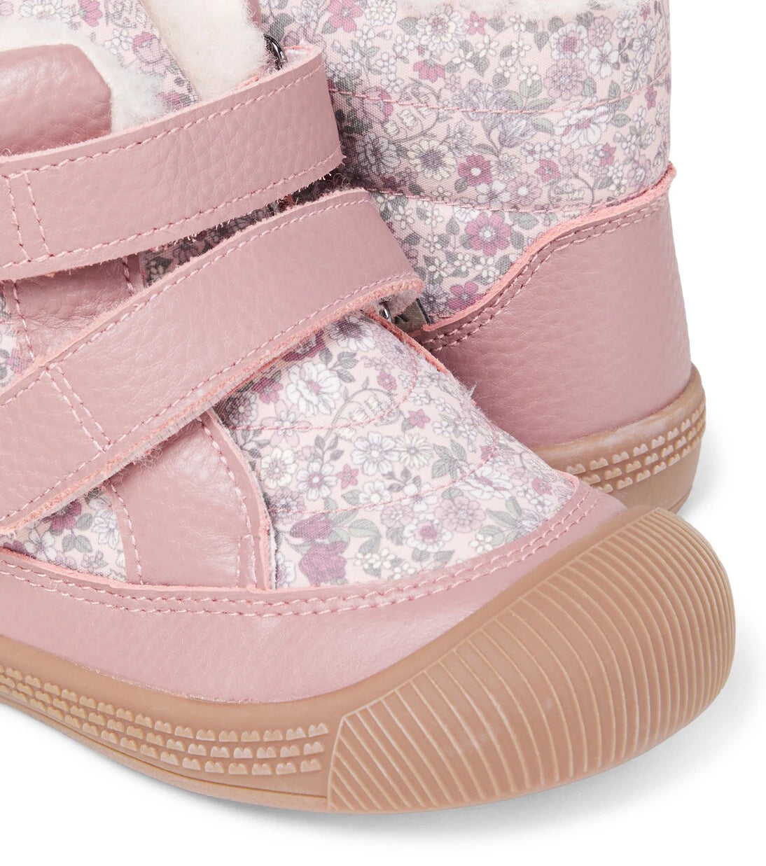 Wheat - Tex floral leather-trimmed boots