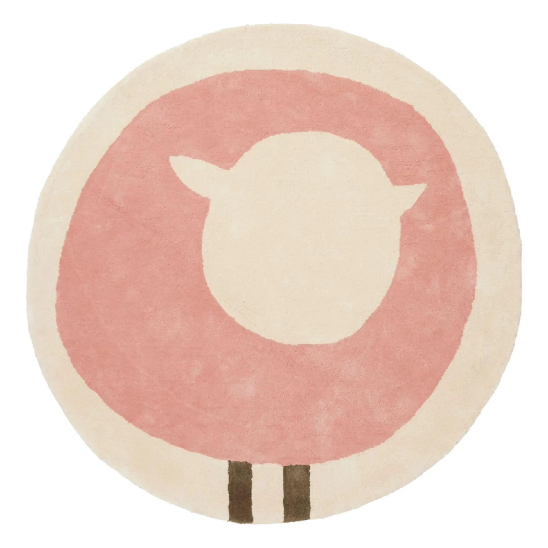 Bleuu-studio - Round Sheep rug | Pink