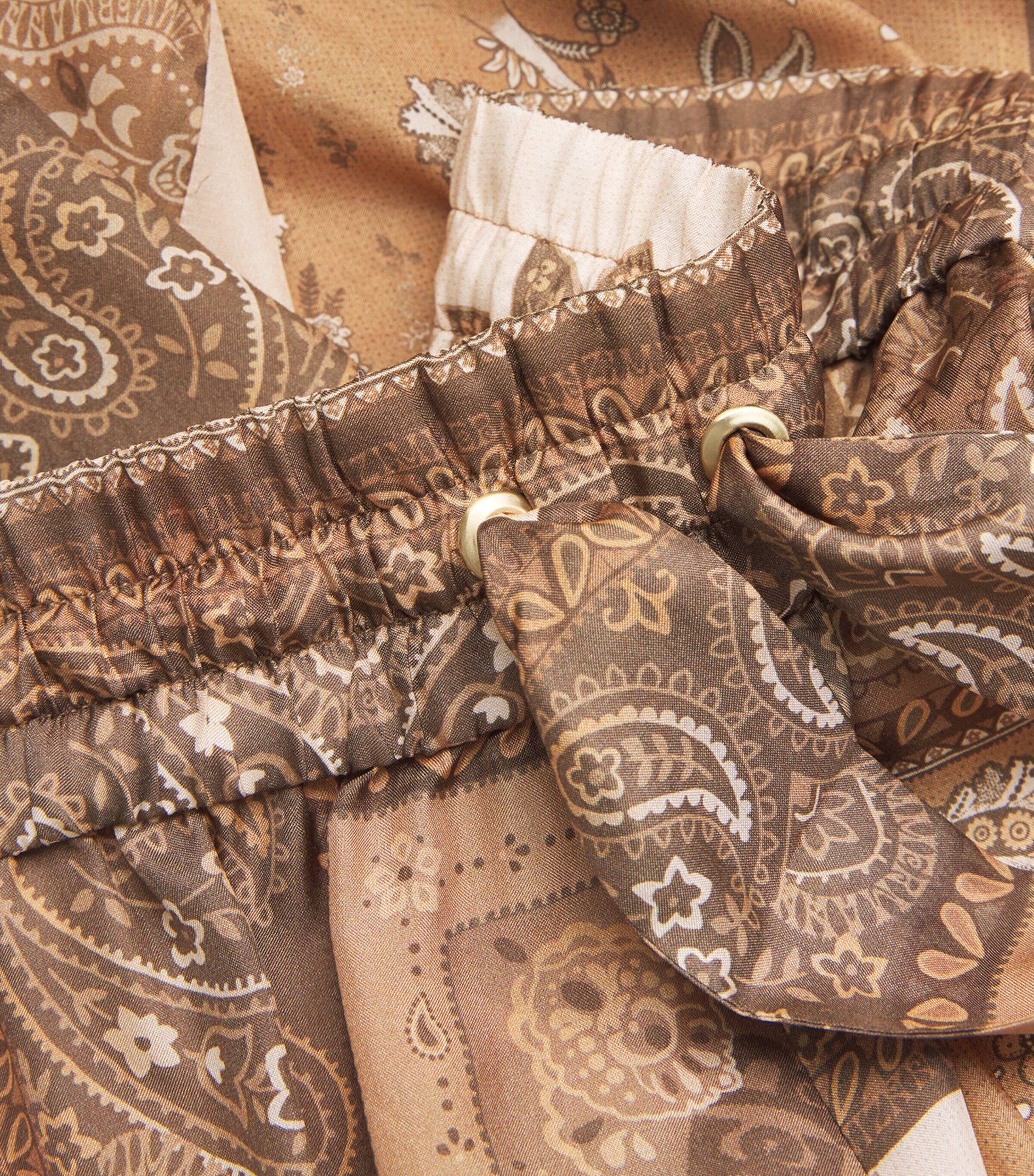 Zimmermann Brown Cotton Lucky Bandana Trousers