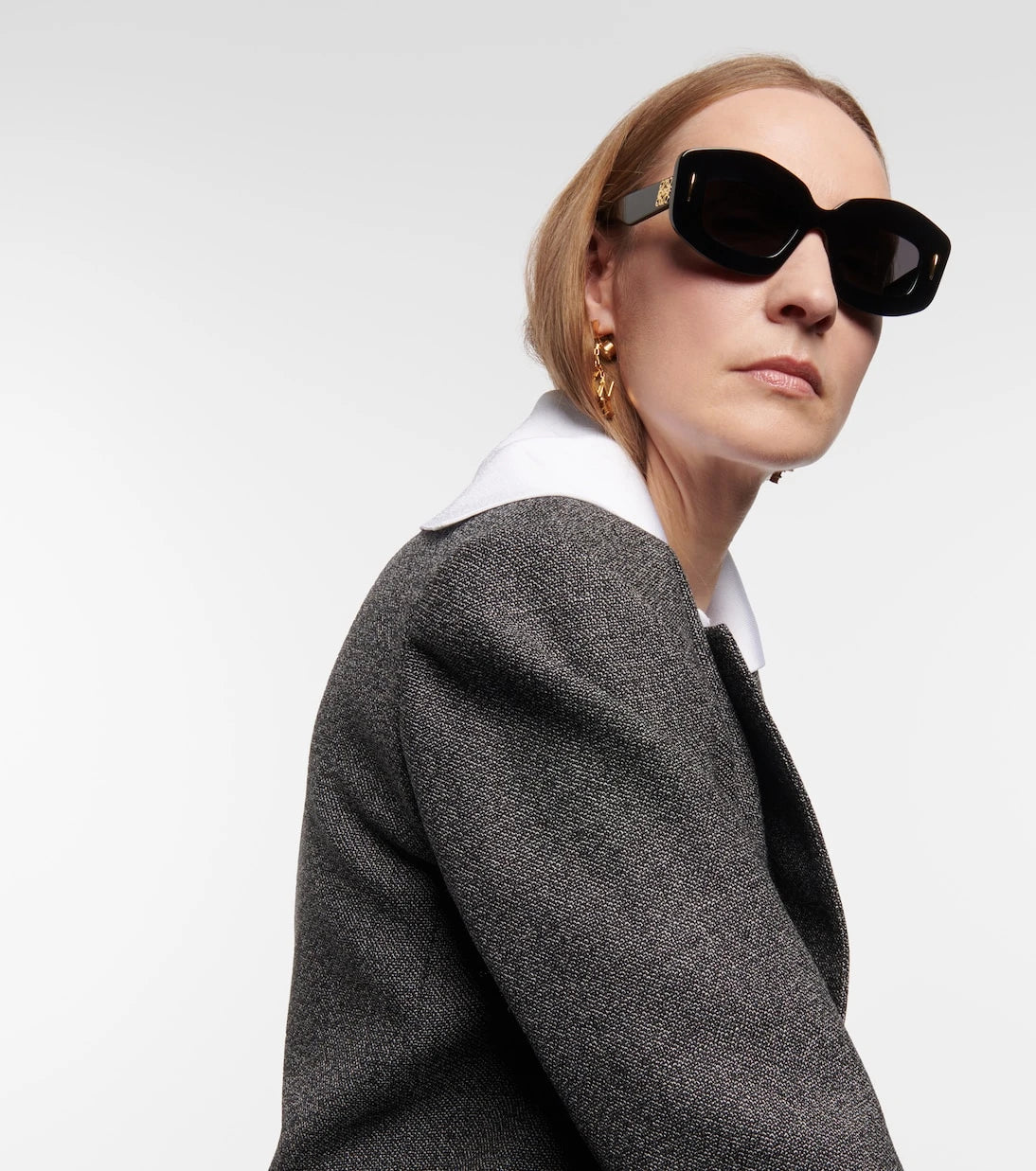 Loewe - نظارة شمسية مستطيلة بحواف شاشة