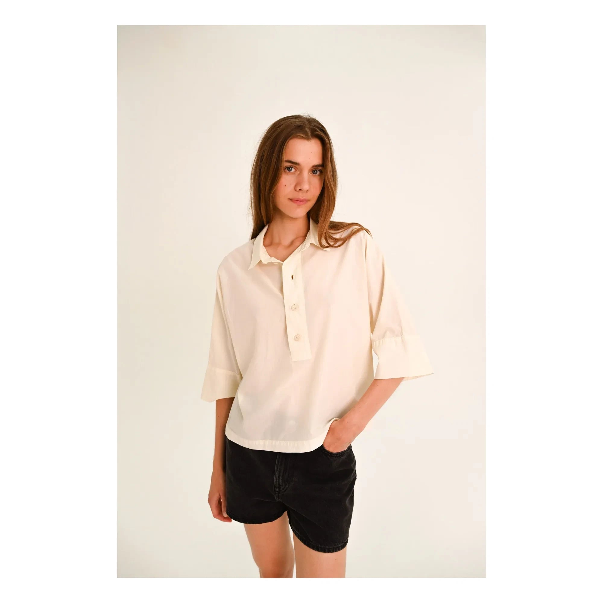 Sacrécoeur - Jodie Popeline shirt | Ecru