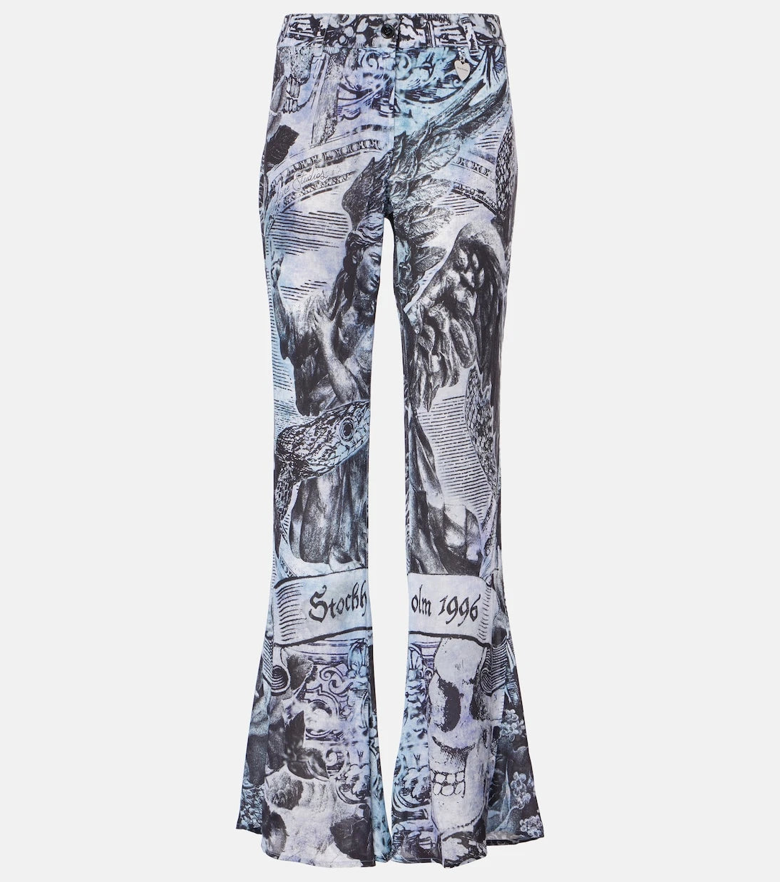 Acne Studios - Printed mid-rise flared pants