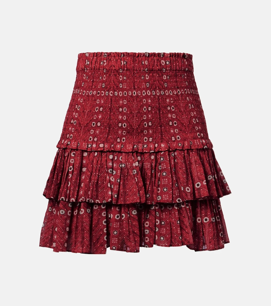 Marant Etoile - Naomi ruffled printed cotton miniskirt