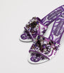 Dolce & Gabbana Multi Crystal-Detail Majolica Print Heeled Mules 60