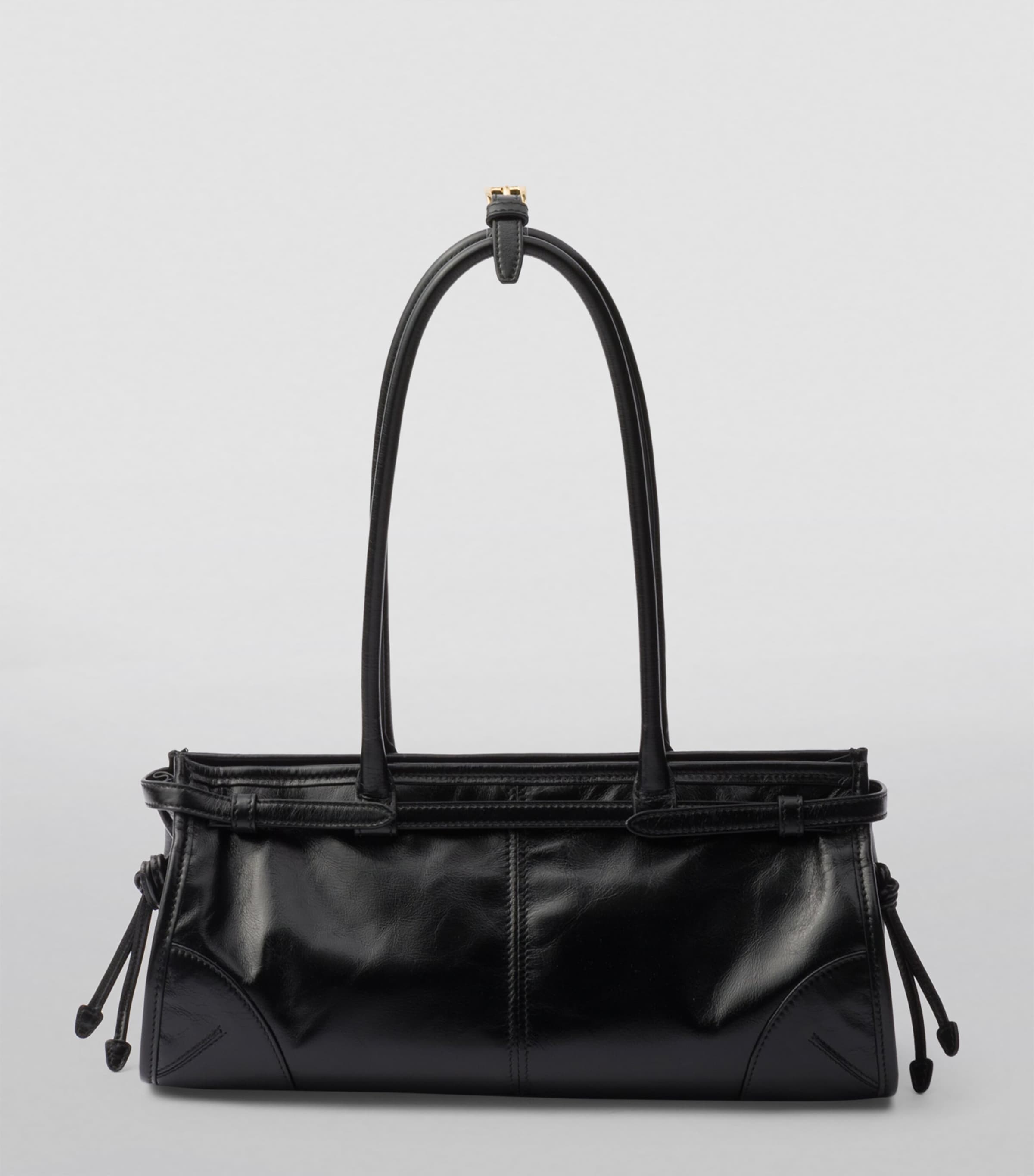 Prada Black Medium Leather Bonnie Top-Handle Bag